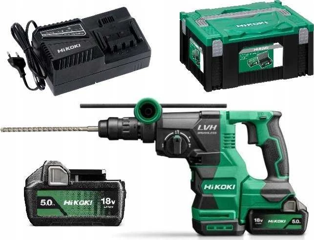 Perforatorius Hikoki HIKOKI.Smūginis gręžtuvas 18V DH1826DCWPZ 3.2J 2x5.0Ah BL HITSYSTEM +griebtuvas 13mm