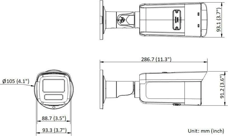 DS-2CD2T86G2H-4I(2.8mm)(Juodas) Kamera IP tubowa 8Mpx Hikvision