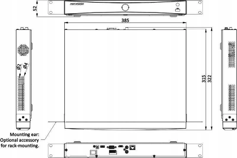 IP REGISTRATORIUS DS-7616NXI-K2(D) 16 KANALŲ AcuSense Hikvision
