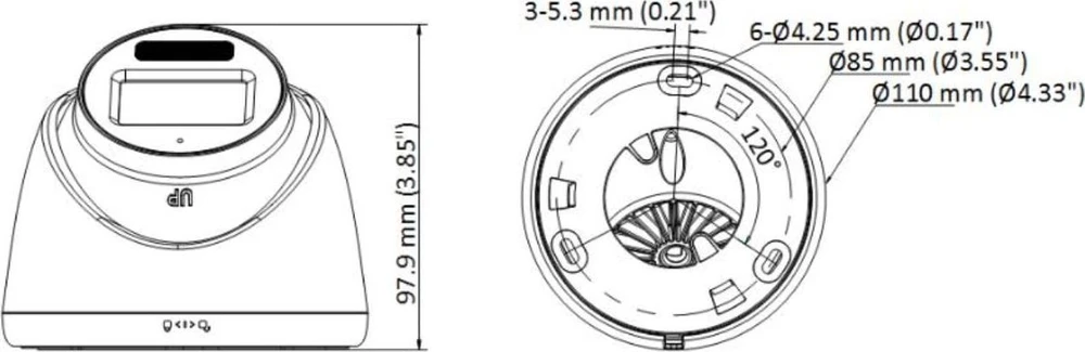 Hikvision dome DS-2CE78K0T-LFS F2.8