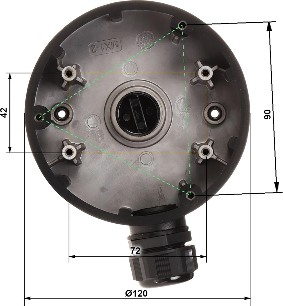 Hikvision montavimo bazė DS-1280ZJ-DM46 (juoda)