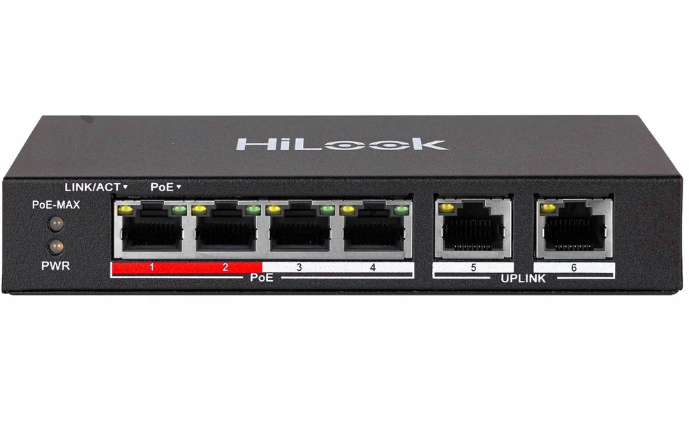Šakotuvas Hikvision Komutatorius 6 prievadų HiLook NS-0106P-35