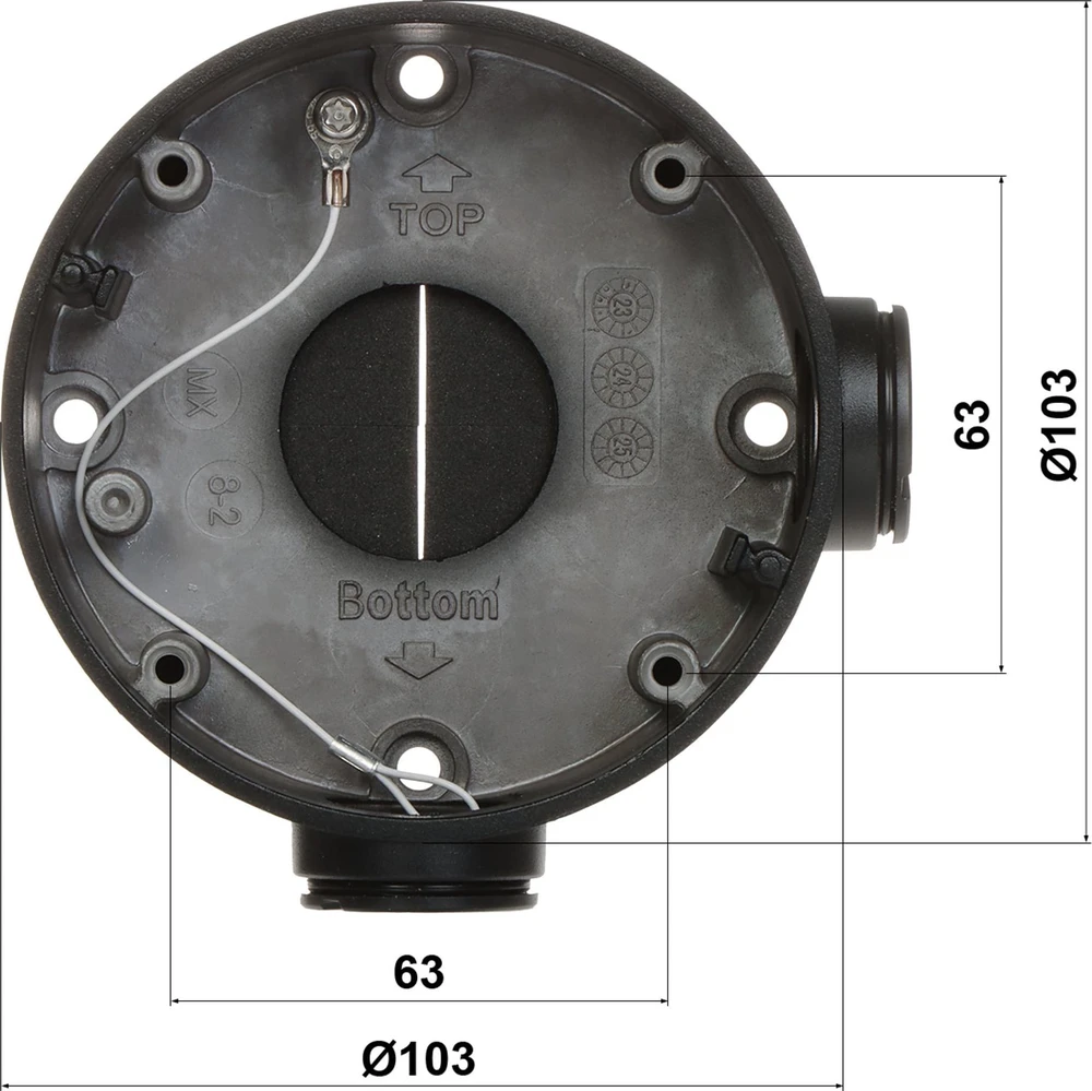 Hikvision kameros laidų sujungimo dėžutė DS-1260ZJ (juoda)