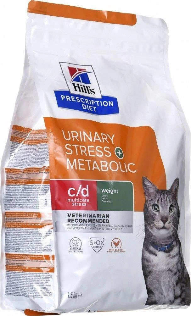 Sausas Kačių Maistas - Hill's PD Feline Urinary Stress + Metabolic c/d - 1,5kg