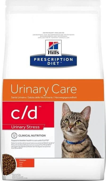 Sausas Kačių Maistas - Hill's Prescription Diet C/d Urinary Care Multicare Stress Viščiukas 3kg