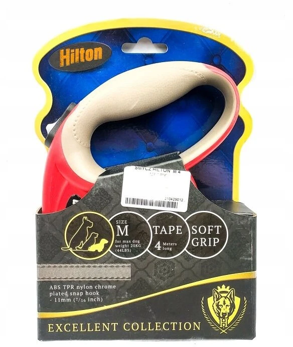 HILTON Smart dog M (20kg) - retractable pavadėlis - baltas-juodas - 4 m