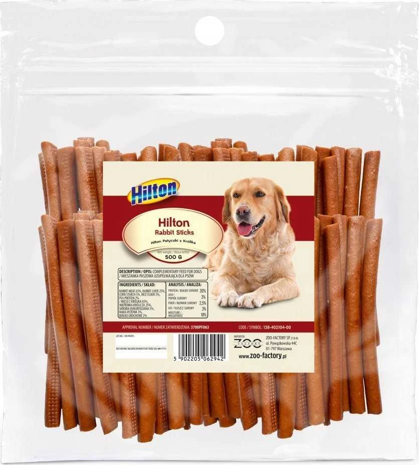 HILTON Soft Rabbit Sticks - skanėstas šunims - 500g