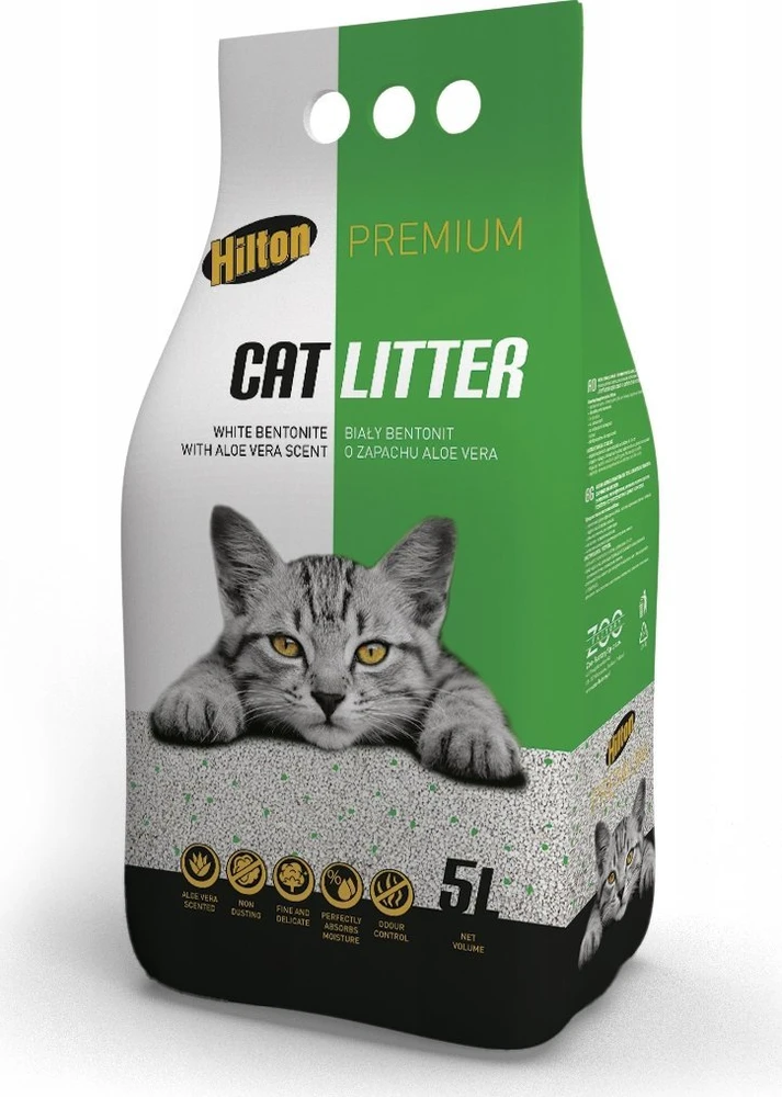 HILTON Premium Baltas Bentonitas su alavijo kvapu - kačių kraikas - 5l