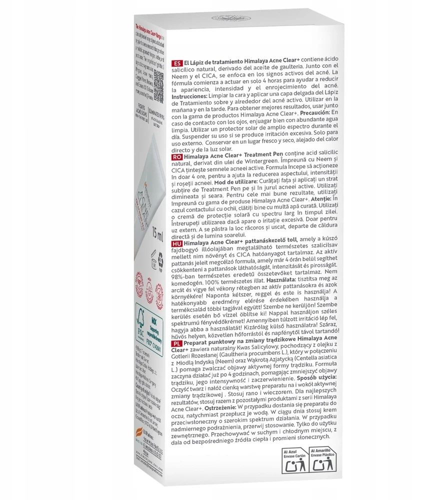 Himalaya HIMALAYA Acne Clear Priemonė nuo spuogų ir bėrimų 15 ml