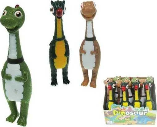Hipo Dinozauras 32 cm suspaudimas, 3 garsų tipai 4237/38/39 p12, mišinio kaina už 1 vnt.