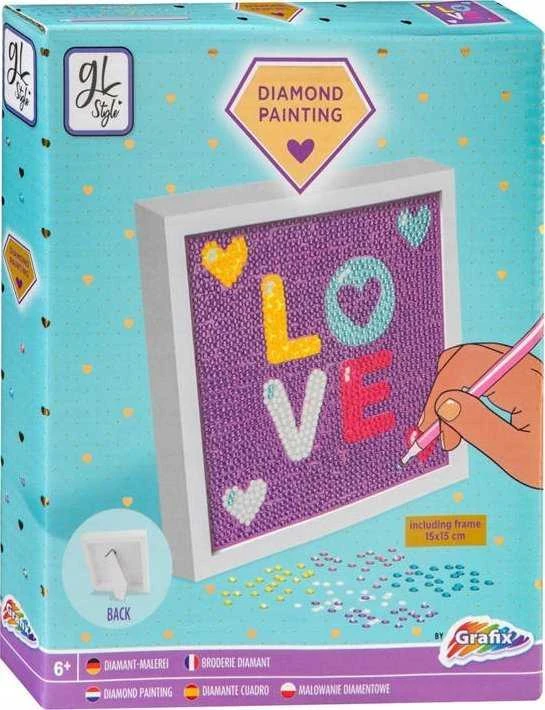 Hipo Deimantinė mozaika su rėmeliu Grafix 15 x 15 cm