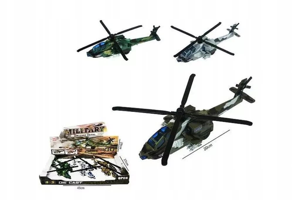 Hipo Helikopter 20cm wojsko św/dźw HXAT44 48063