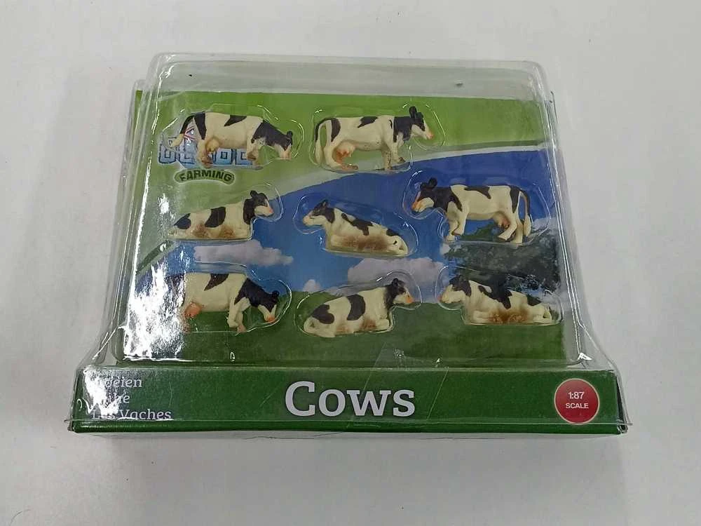 Hipo Hippo Farma Cows 1:87 juoda balta 8vnt 571878 51348