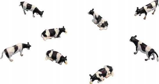 Hipo Hippo Farma Cows 1:87 juoda balta 8vnt 571878 51348
