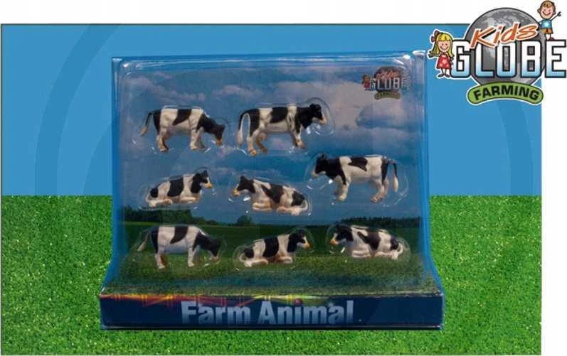Hipo Hippo Farma Cows 1:87 juoda balta 8vnt 571878 51348