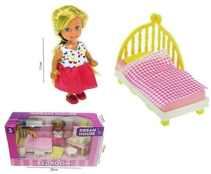 Hipo Lėlė 11cm komplektas sypialnia HLR36 44188