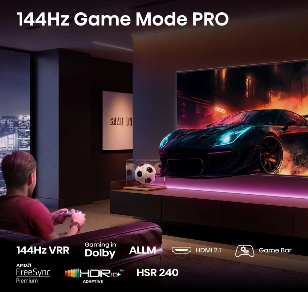 Televizorius Hisense 100E7Q PRO 2.54 m (100") 4K Ultra HD Smart TV Wi-Fi Juodas