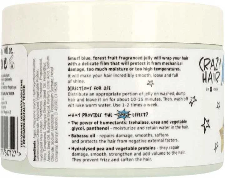 HISKIN Crazy Hair Jelly mažai poringiems plaukams laminuoti - Forest Fruit (miško vaisiai) 300 ml