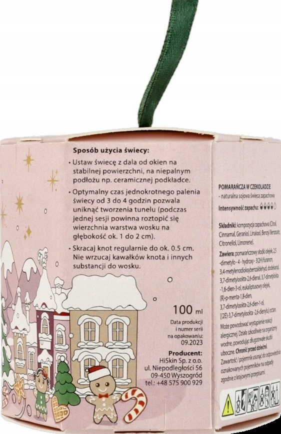 Hiskin Oranžinis in Chocolate sojos žvakė 100g