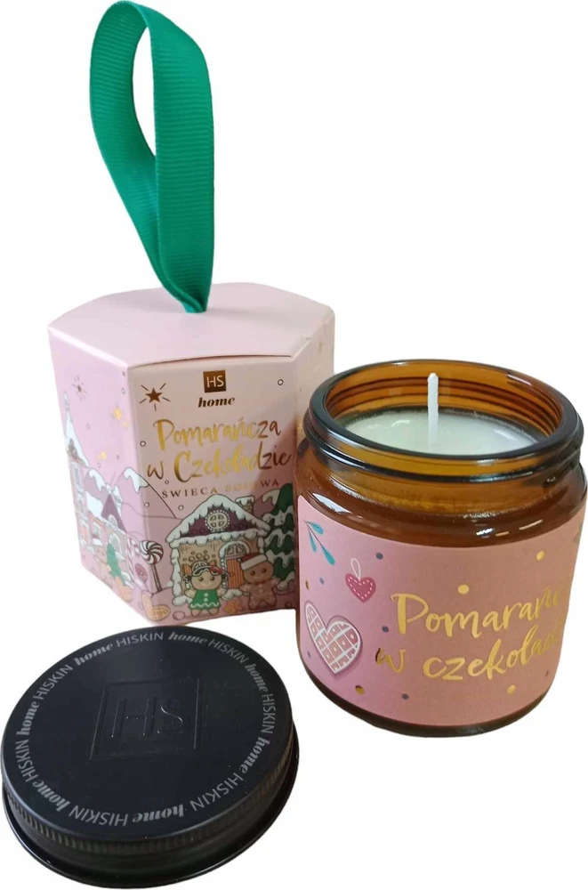 Hiskin Oranžinis in Chocolate sojos žvakė 100g