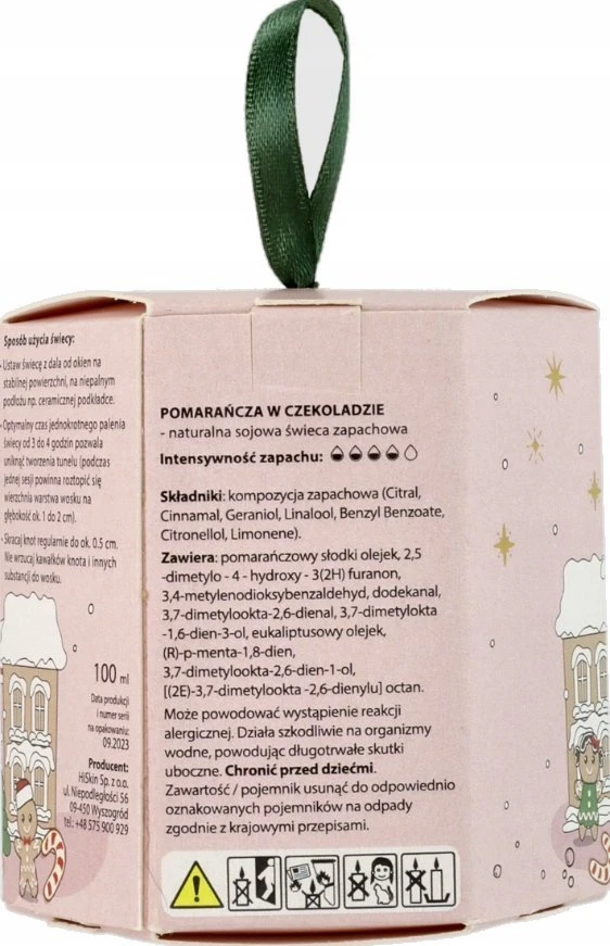 Hiskin Oranžinis in Chocolate sojos žvakė 100g