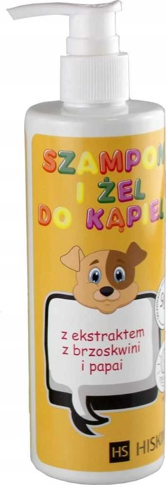 Hiskin Vaikiškas šampūnas ir vonios gelis Peach 280ml
