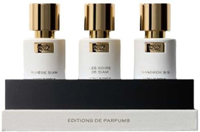 Chapitre 03 Set Maison De L'Asie: Bangkok 9/9 Extrait De Parfum Unisex, 15 ml + Les Soirs De Siam Extrait De Parfum Unisex, 15 ml + Riviere Siam Extrait De Parfum Unisex, 15 ml
