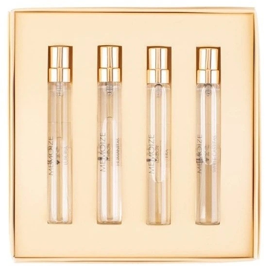 Collection III Set Memoize: Luxuria Extrait De Parfum Unisex 7,5 ml + Baltas Castitas Extrait De Parfum Unisex 7,5 ml + Era Extrait De Parfum Unisex 7,5 ml + Humanitas Extrait De Parfum Unisex 7,5 ml