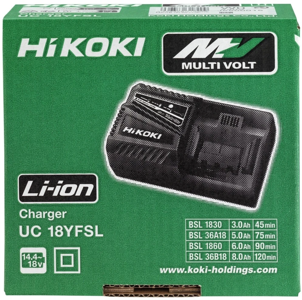 Hitachi Hikoki Accessories Akumuliatoriaus įkroviklis HiKOKI UC18YFSL 14,4-18V