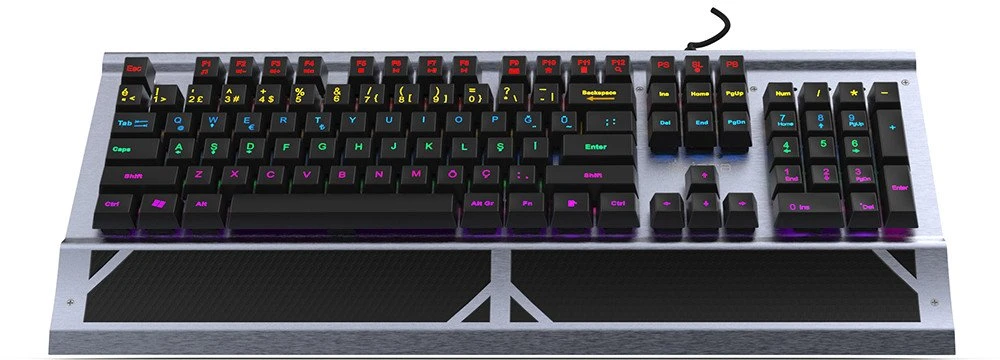 Carruzzo Inca IKG-444 klaviatūra Žaidimams USB Pilka