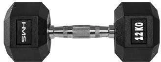 HMS Hex Pro guminis hantelis 1 x 12 kg