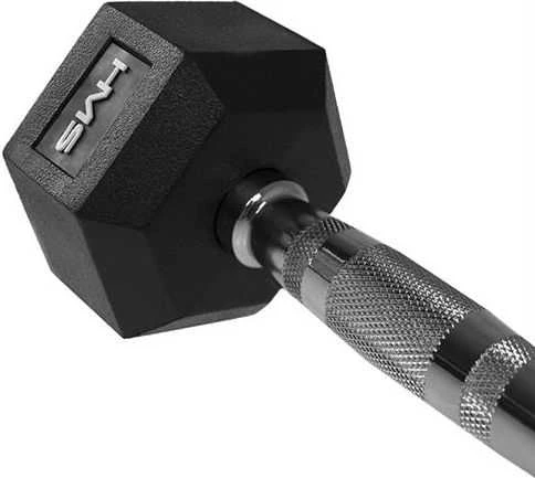 HMS hantelis Hex Pro gumuotas 1 x 22,5kg