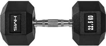 HMS hantelis Hex Pro gumuotas 1 x 22,5kg