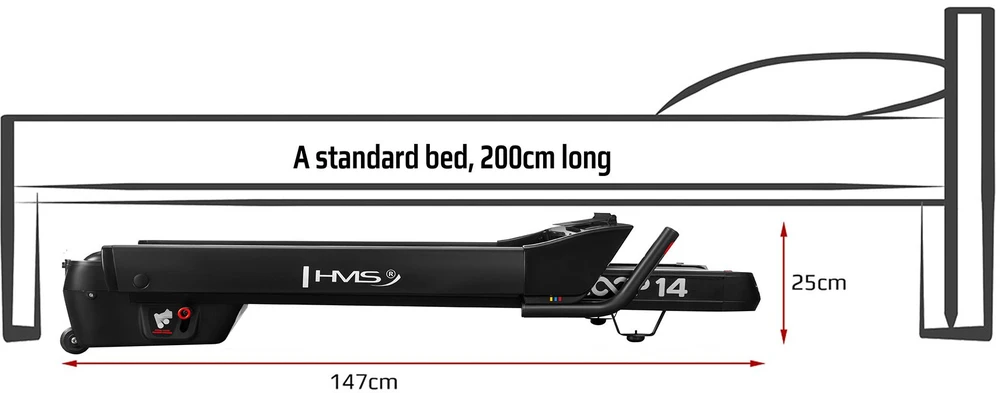 Elektrinis bėgimo takelis HMS Loop14 Juodas