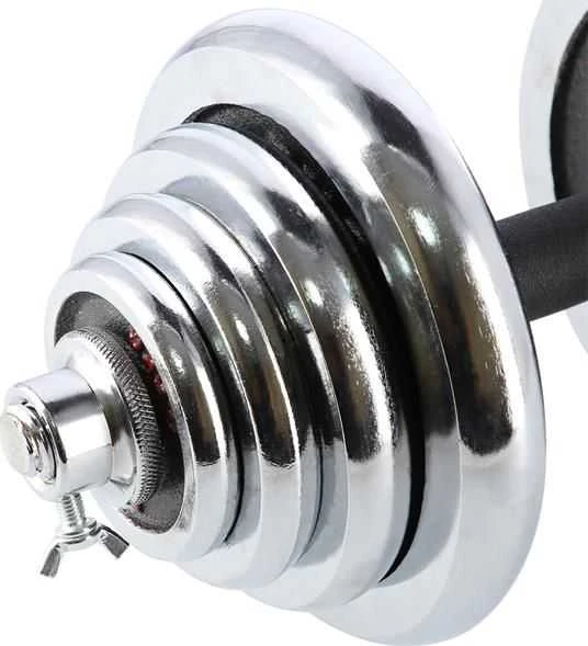 Chromuotų hantelių rinkinys su lagaminu HMS STC50 2x25kg