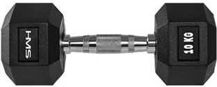 HMS Hex Pro gumuotas hantelis 1 x 10 kg
