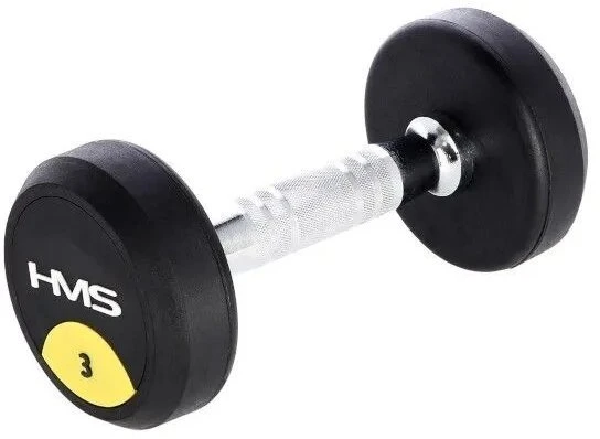 HMS HG PRO gumuotas hantelis 1 x 3kg