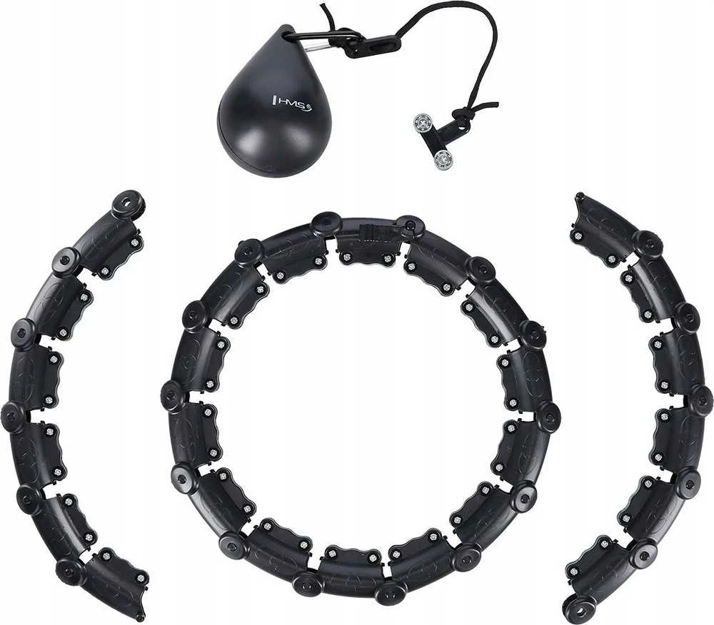 HHW11 PLUS SIZE HULA HOOP Juodas WITH WEIGHT HMS