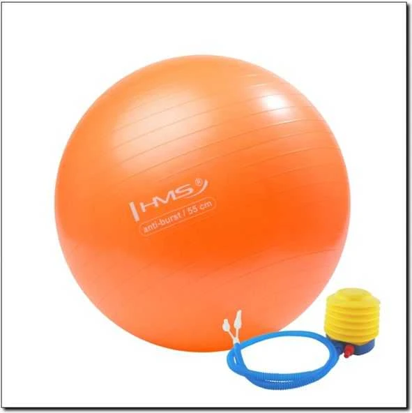 Naujas oranžinis gimnastikos kamuolys HMS YB02, 55 cm