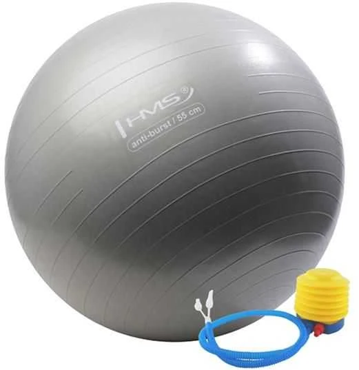 Gimnastikos kamuolys HMS YB02 New 55 cm, grafito spalvos