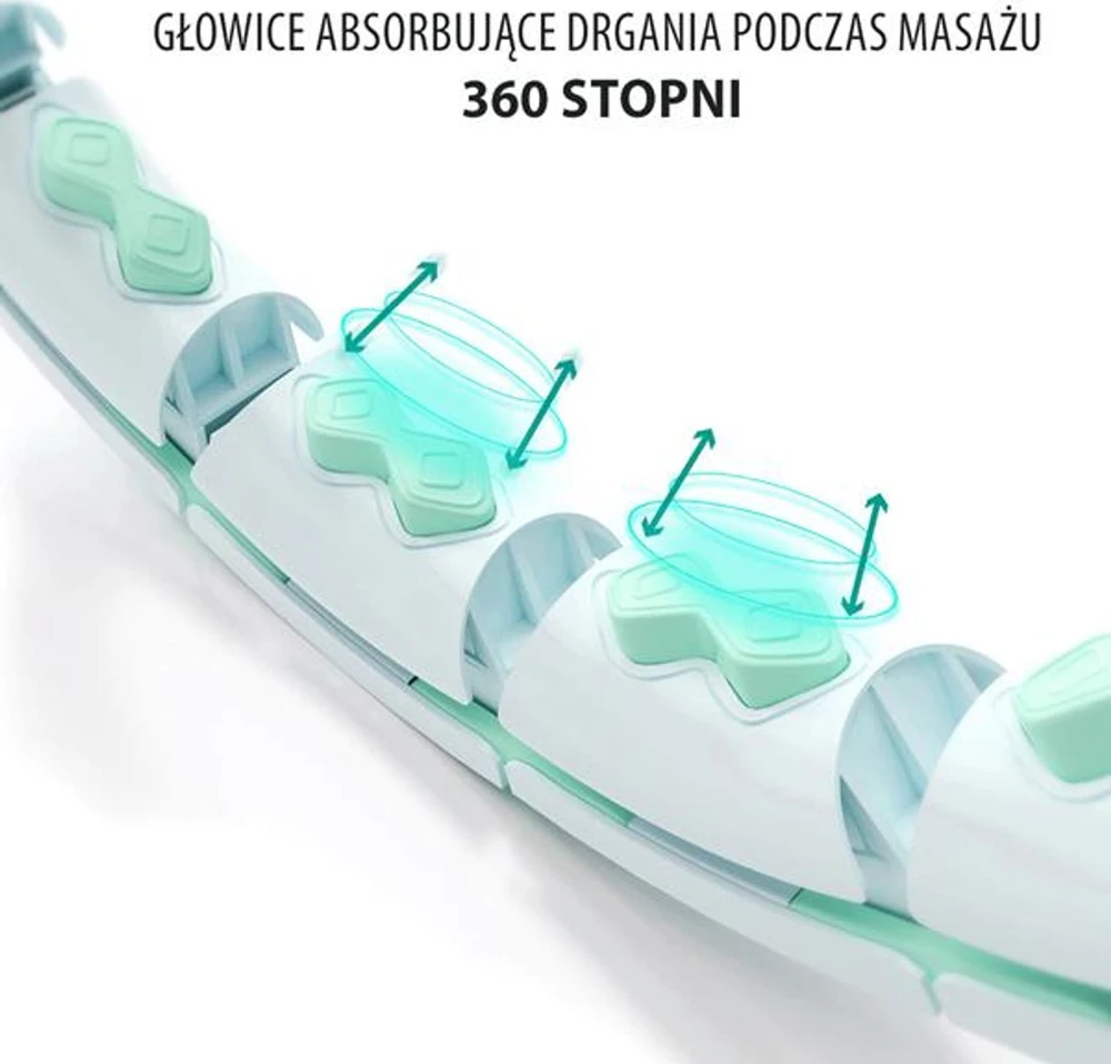 HMS Rinkinys HULA HOP HHW06 Žalias Z PIŁKĄ GRAWITACYJNĄ I LICZNIKIEM + PAS BR163 Juodas PLUS SIZE