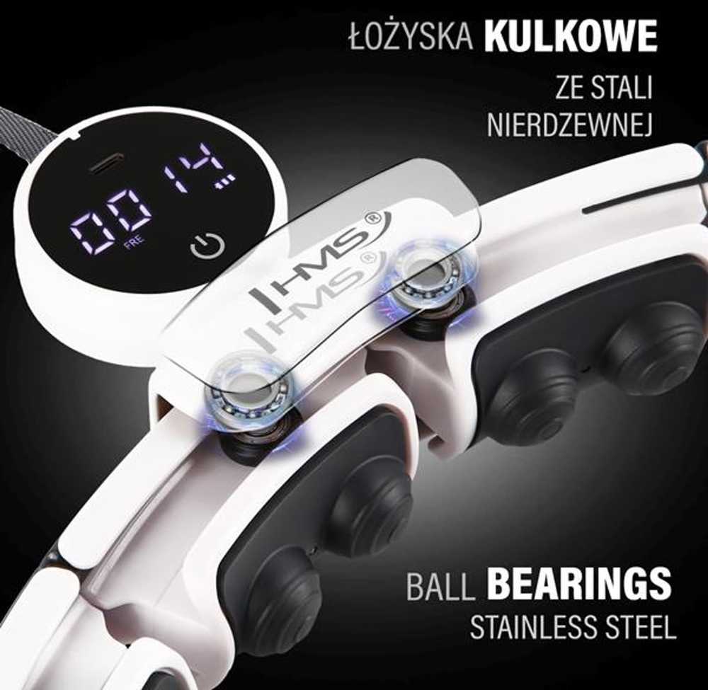 HMS Rinkinys HULA HOP MAGNETYCZNY Baltas HHM16 Z LICZNIKIEM + PAS BR163 Juodas PLUS SIZE