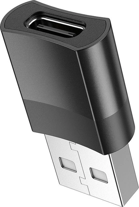 Adapteris Hoco UA17 USB-A to Type-C juodas