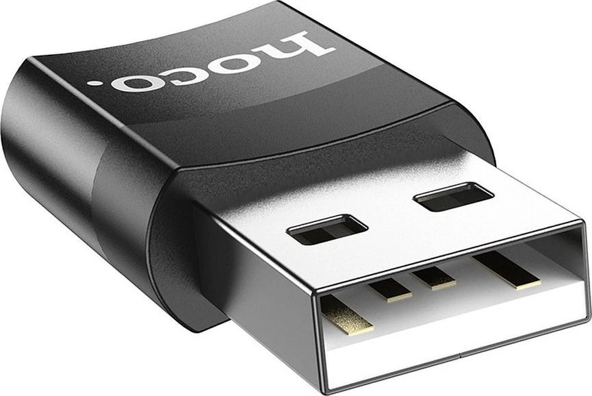 Adapteris Hoco UA17 USB-A to Type-C juodas