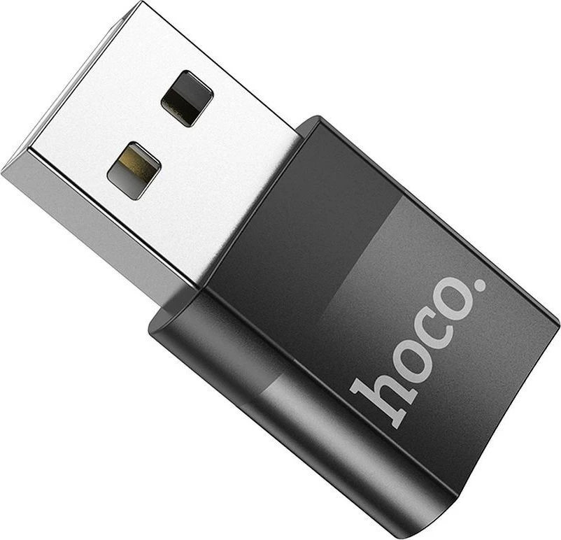 Adapteris Hoco UA17 USB-A to Type-C juodas