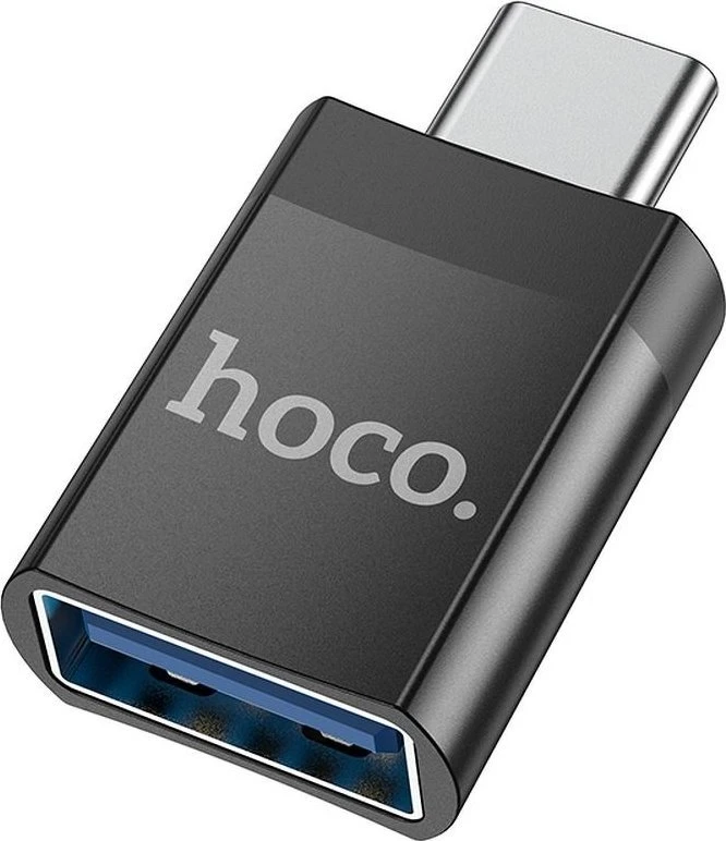 Adapteris Hoco UA17 Type-C to USB-A juodas