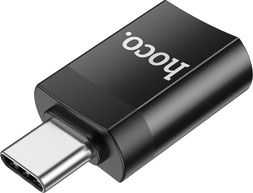 Adapteris Hoco UA17 Type-C to USB-A juodas