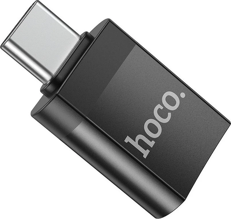 Adapteris Hoco UA17 Type-C to USB-A juodas