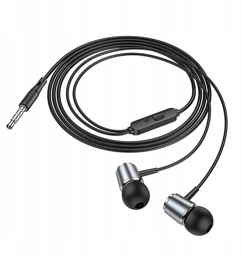 Wire ausinės Jack 3,5 mm Hoco M108 metal pilka