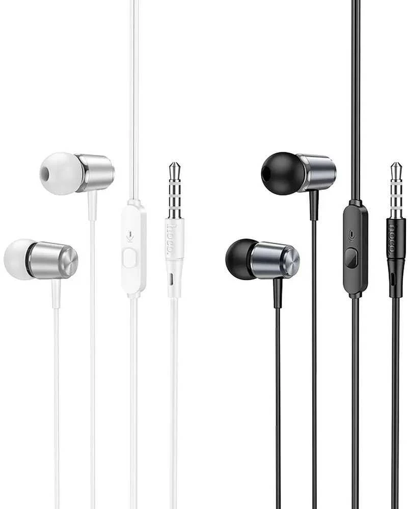 Wire ausinės Jack 3,5 mm Hoco M108 sidabrinis